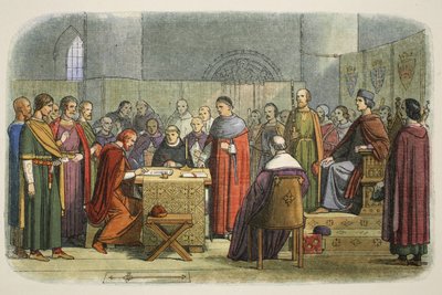 Edward acknowledged as suzerain of Scotland, 1290, from A Chronicle of England BC 55 to AD 1485, pub. London, 1863 by James William Edmund Doyle